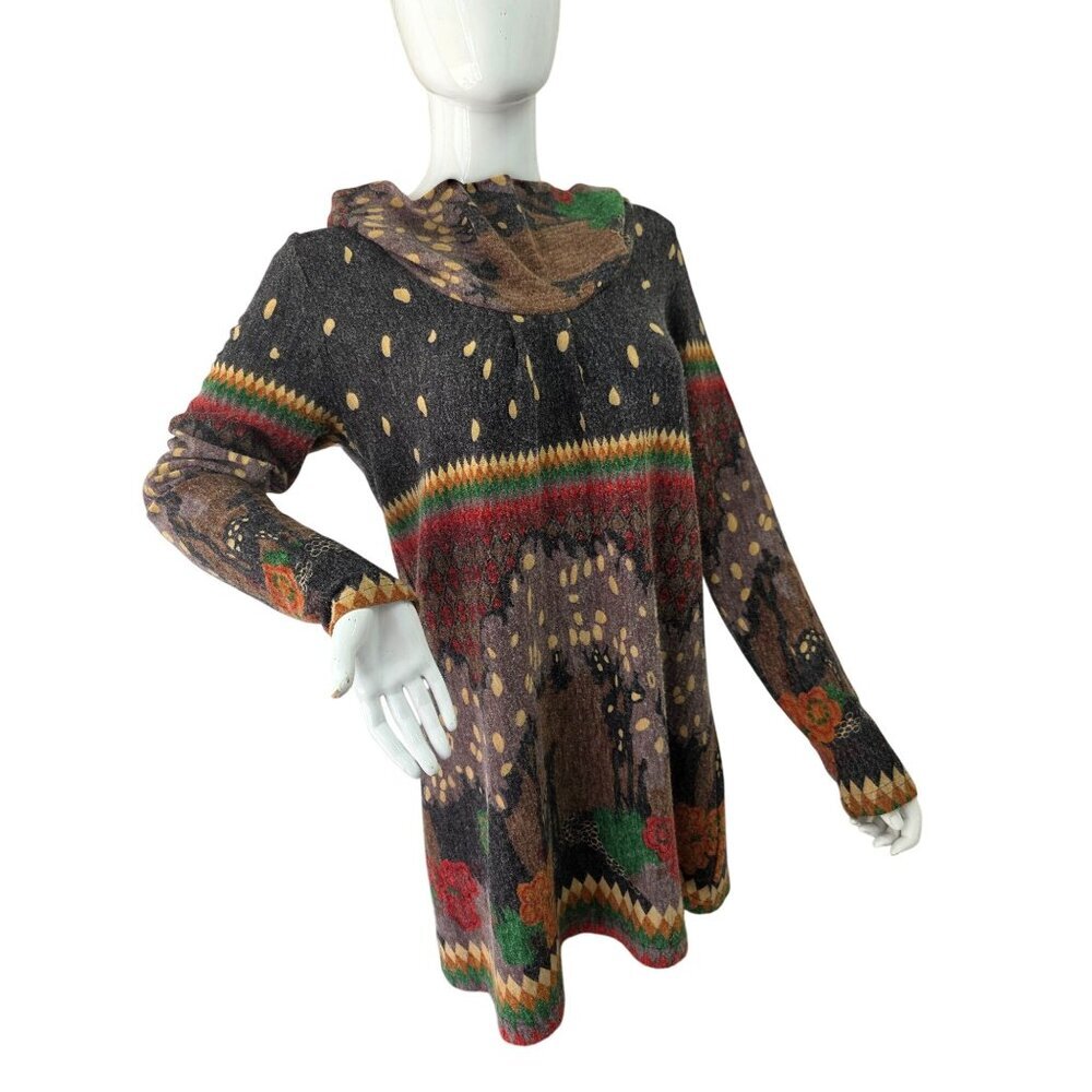Radzoli Multicolor Cowl Neck Sweater